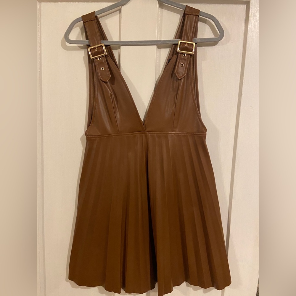 Zara Mini Faux Leather Dress.